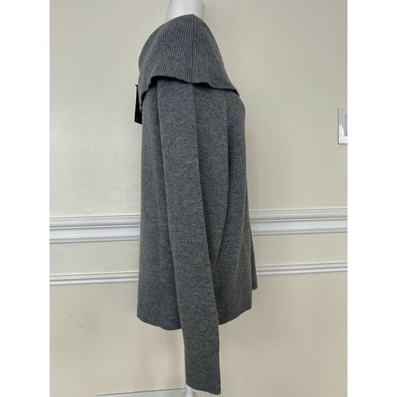 Paige Izabella Off the Shoulder Wool Blend Sweater Women Wool warm gray - Picture 4 of 6